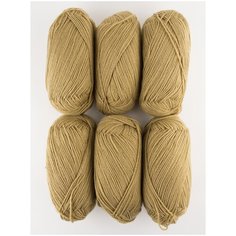 Пряжа "Детская новинка" 50г., 200м., (6 шт)., Пехорский текстиль, 165-Т.бежевый Пехорка