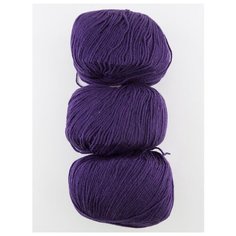 Пряжа "Детский каприз Fit" 50г, 225м (3 мотка)., Пехорский текстиль, 1057-Т.ежевика Пехорка