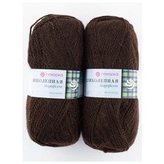 Пряжа "Великолепная" 100г., 300м (2 мотка), Пехорский текстиль, 17-Шоколад Пехорка