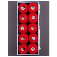 Пряжа Ирис (10 шт х 10 г, 82м.), Gamma, №0012 алый