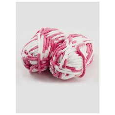 Пряжа "DOLLY" 100г, 40м (2 мотка), Adelia, №16 бело-розовый