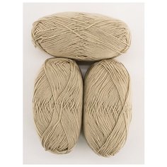 Пряжа "Рукодельная" 50г, 175м (3 мотка)., Пехорский текстиль, 03-Светлобежевый Пехорка