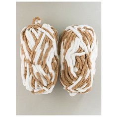 Пряжа "DOLLY" 100г, 40м (2 мотка), Adelia, №17 бело-бежевый