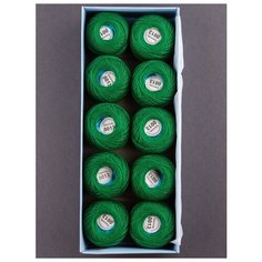 Пряжа Ирис (10 шт х 10 г, 82м.), Gamma, №0013 изумрудный