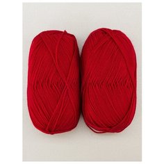 Пряжа "OLIVIA" 100г, 250м (2 мотка), Adelia, №11 красный