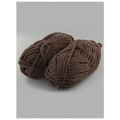 Пряжа "DOLLY" 100г, 40м (2 мотка), Adelia, №08 коричневый