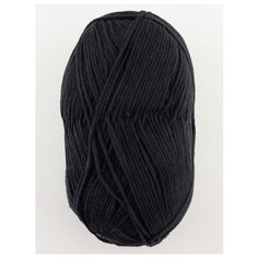 Пряжа "VERA" 100г, 300м (1 моток), ALPINA, №02 черный