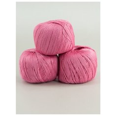 Пряжа "Ажурная" 50г., 280м (3 мотка)., Пехорский текстиль, 21-Брусника Пехорка