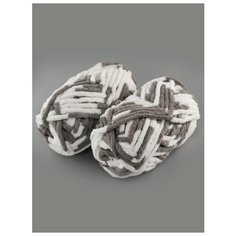 Пряжа "DOLLY" 100г, 40м (2 мотка), Adelia, №15 бело-серый