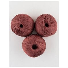 Пряжа "Ажурная" 50г., 280м (3 мотка)., Пехорский текстиль, 787-Марсала Пехорка