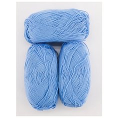 Пряжа "Рукодельная" 50г, 175м (3 мотка)., Пехорский текстиль, 05-Голубой Пехорка