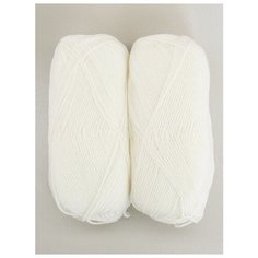 Пряжа "Merino De Luxe" 100г, 280м (2 мотка), YarnArt, 501 кремовый