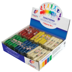 Пластилин "Классика" 30 брусков 5 цветов по 50 грамм брусок Луч