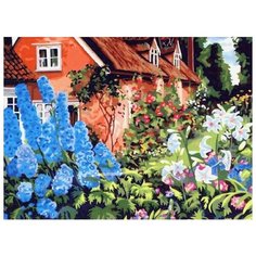Картина по номерам Цветной (Premium) "Бабушкин садик", 40x50 см