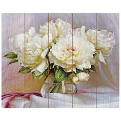 Картина по номерам по дереву Molly «Нежные пионы», 40x50 см