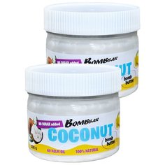 Bombbar Кокосовая паста натуральная без сахара, 2шт по 300г