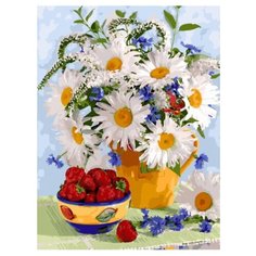Картина по номерам Paintboy GX 34506 Ромашки и клубника 40x50см