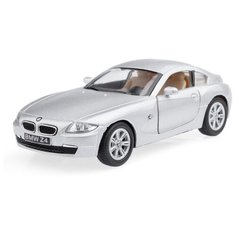 Детская игрушечная коллекционная металическая модель машинки игрушки Kinsmart "BMW Z4" (металлическая, инерционная) серый 1:32