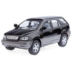 Детская игрушечная коллекционная металическая модель машинки игрушки Kinsmart "Лексус RX300" (металл., инерционная) черный 1:36