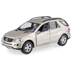 Детская игрушечная коллекционная металическая модель машинки игрушки Kinsmart "Мерседес-Бенц ML" (металлическая, инерционная) серый 1:36
