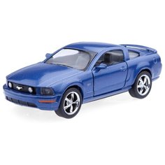 Детская игрушечная коллекционная металическая модель машинки игрушки Kinsmart "Форд Mustang GT" (металлическая, инерционная) синий1:38