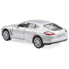 Детская игрушечная коллекционная металическая модель машинки игрушки Kinsmart "Порше Panamera S" (металлическая, инерционная) серый 1:40