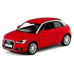 Детская игрушечная коллекционная металическая модель машинки игрушки Kinsmart "Ауди A1" (металлическая, инерционная) красный 1:32