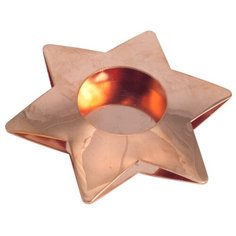 Подсвечник PAPSTAR ЗВЕЗДА для чайных свечей диаметр 11 см медный