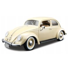 Bburago Машинка металлическая Volkswagen Kafer-Beetle 1955, 1:18, бежевая