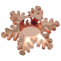 Подсвечник PAPSTAR СНЕЖИНКА для чайных свечей диаметр 11 см медный