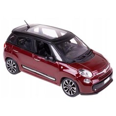 Bburago Машинка металлическая Fiat 500L, 1:24, бордовый