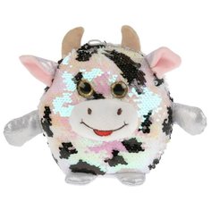 Игрушка мягкая Корова из пайеток 17см, Мульти-Пульти