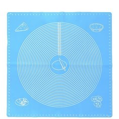 Коврик силиконовый для раскатки теста, 70х70 см, голубой Edenberg