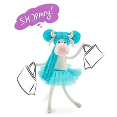 Мягкая игрушка Коровка Карамелька в бирюзовом наряде, 25 см, ORANGE TOYS 2115/25-бирюза