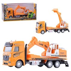 Трал-экскаватор Oubaoloon "Строительная техника", в коробке (8004-1)