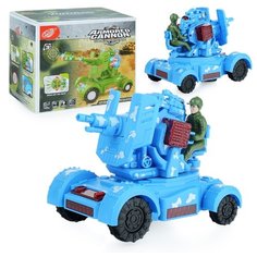 Интерактивный танк Oubaoloon свет и звук, фигурка, 18*11,5*15 см, в коробке (HD9026B)