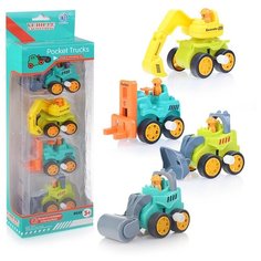 Набор машин Oubaoloon 4 шт, в коробке (223-6)