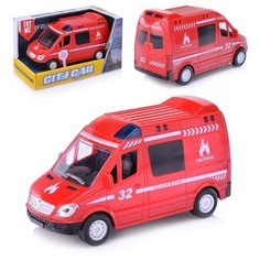 Машина Oubaoloon "Пожарная", свет и звук, в коробке (QS3004-2)