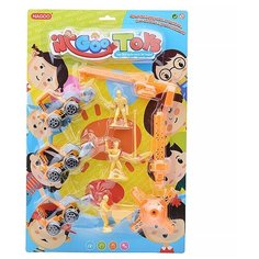 Набор машин Oubaoloon "Строительная техника", с фигурками, на листе (NG-552)