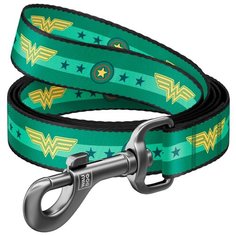 Нейлоновый поводок для собак WAUDOG Nylon с рисунком Чудо-женщина 2, длина 122 см, ширина 10 мм