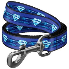 Нейлоновый поводок для собак WAUDOG Nylon с рисунком Супермен 1, длина 122 см, ширина 10 мм