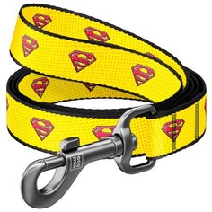 Нейлоновый поводок для собак WAUDOG Nylon с рисунком Супермен 2, длина 122 см, ширина 15 мм