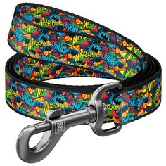Нейлоновый поводок для собак WAUDOG Nylon с рисунком Бэтмен Яркий, длина 122 см, ширина 10 мм