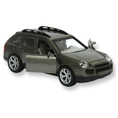 Металлическая машинка Handers М 1:32 "Porsche Cayenne" (открываются двери, звук, свет, серый) (HAC1602-020//серый)