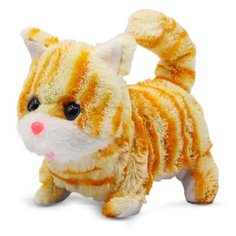 Интерактивная игрушка Mioshi "Веселый котик" (19*9*13 см, подвижная, звук, полосатая) (MAC0601-108)