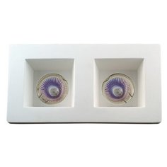 Светильник декоративный гипсовый встраиваемый Светкомплект AZL 01-2 WH 225*120 мм белый