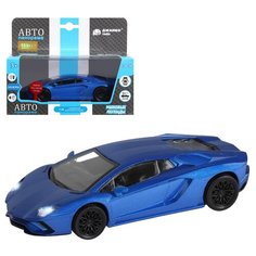 Машинка детская, металлическая, инерционная, Автопанорама, коллекционная, 1:32 Lamborghini Aventador S Coupe, синий, свет, звук