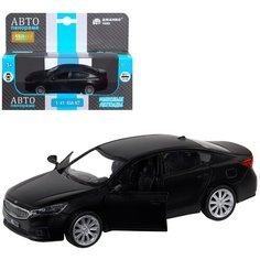 Машинка детская, металлическая, инерционная, Автопанорама, коллекционная, 1:41 KIA K7, черный, открывающиеся двери