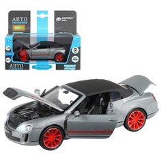 Машинка детская, металлическая, инерционная, Автопанорама, коллекционная, 1:32 Bentley Continental Supersports ISR, серебряный