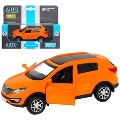 Машинка детская, металлическая, инерционная, Автопанорама, коллекционная, 1:39 KIA SPORTAGE R, оранжевый, открывающиеся двери, капот